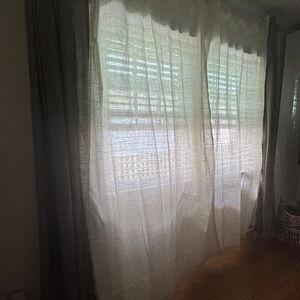 Boho Curtain Set Cream & Calming Sage Set 4 Pieces 50x84 original 89$